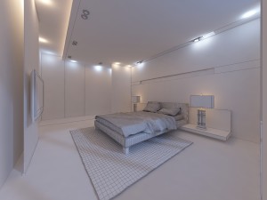 stylish modern bedroom 1811 3D Model