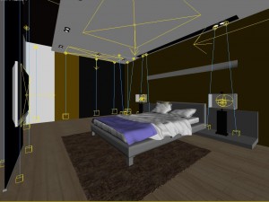 stylish modern bedroom 1811 3D Model