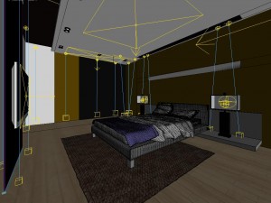 stylish modern bedroom 1811 3D Model