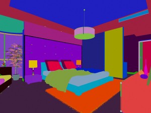 stylish modern bedroom 1813 3D Model