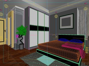 stylish modern bedroom 1814 3D 모델
