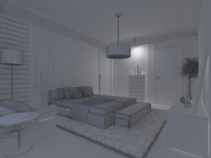 stylish modern bedroom 1818 Modèle 3D