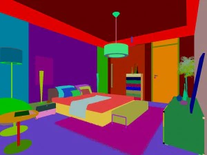 stylish modern bedroom 1818 3D Model