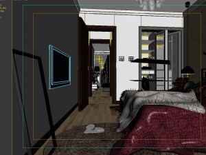 stylish modern bedroom 1818 Modèle 3D