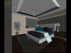 stylish modern bedroom 1820 3Dモデル