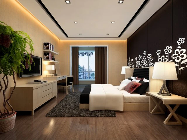 stylish modern bedroom 1821 3D Model .c4d .max .obj .3ds .fbx .stl .blend