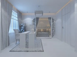 stylish modern bedroom 1822 3D Model