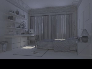 stylish modern bedroom 1823 Modèle 3D