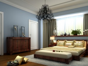 stylish modern bedroom 1824 Modello 3D