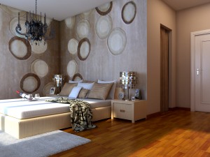 stylish modern bedroom 1825 3D Model