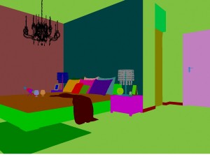 stylish modern bedroom 1825 Model 3D