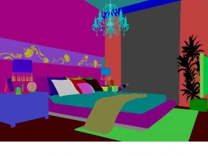 stylish modern bedroom 1828 3D Model