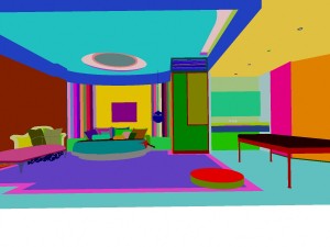 stylish modern bedroom 1832 3D Model
