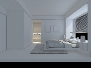 stylish modern bedroom 1833 Modèle 3D