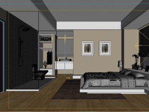 stylish modern bedroom 1833 Modèle 3D