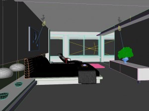 stylish modern bedroom 1834 3D Model