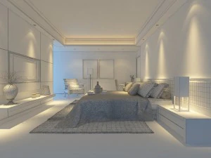 stylish modern bedroom 1835 3D Model