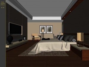 stylish modern bedroom 1835 Modelo 3D