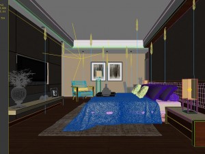 stylish modern bedroom 1835 Modelo 3D