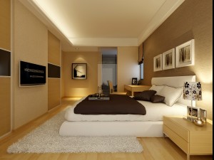 stylish modern bedroom 1836 Model 3D