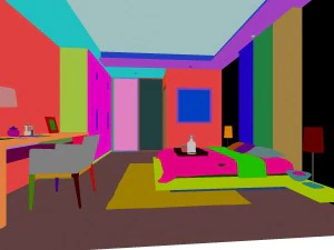 stylish modern bedroom 1837 3D Model