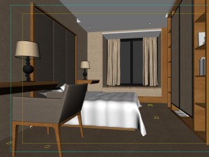 stylish modern bedroom 1838 3D Модель