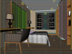 stylish modern bedroom 1838 3D Модель