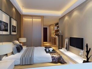 stylish modern bedroom 1839 3D-Modell