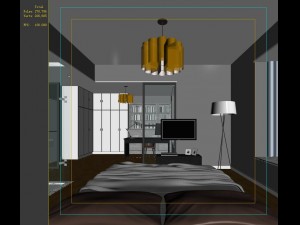 stylish modern bedroom 1840 3D 모델