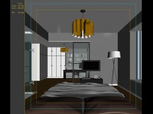 stylish modern bedroom 1840 3D Model