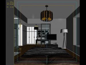 stylish modern bedroom 1840 3D 모델