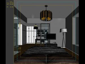 stylish modern bedroom 1840 3D Model