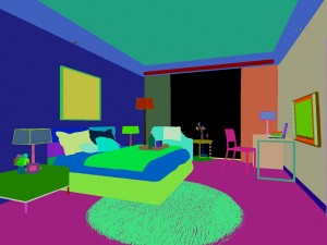 stylish modern bedroom 1841 3D Model