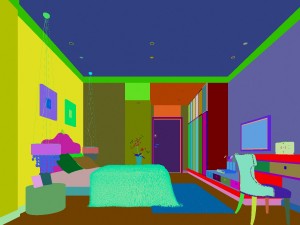 stylish modern bedroom 1842 Modèle 3D