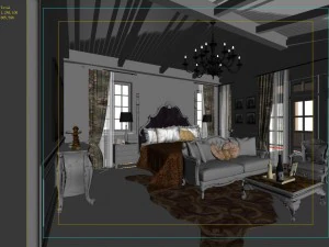 pastoral bedroom 5103 3D Model