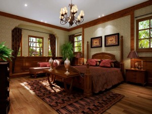 pastoral retro bedroom 5104 3D 模型