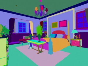 pastoral retro bedroom 5104 3D Модель