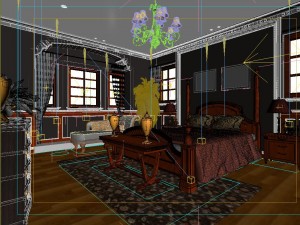 pastoral retro bedroom 5104 3D Модель