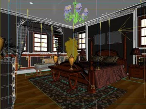 pastoral retro bedroom 5104 3D Model