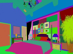 pastoral retro bedroom 5105 Model 3D