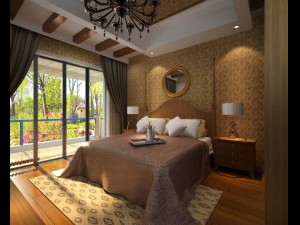 pastoral retro bedroom 5108 3D मॉडल