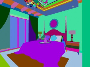 pastoral retro bedroom 5108 3D Model