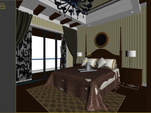 pastoral retro bedroom 5108 3D Model