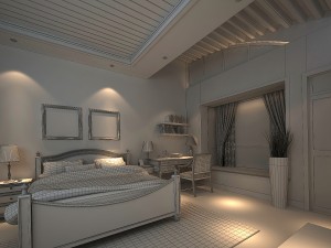 pastoral retro bedroom 5109 3D 模型