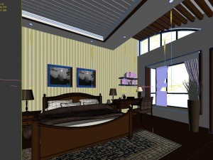 pastoral retro bedroom 5109 3D 模型