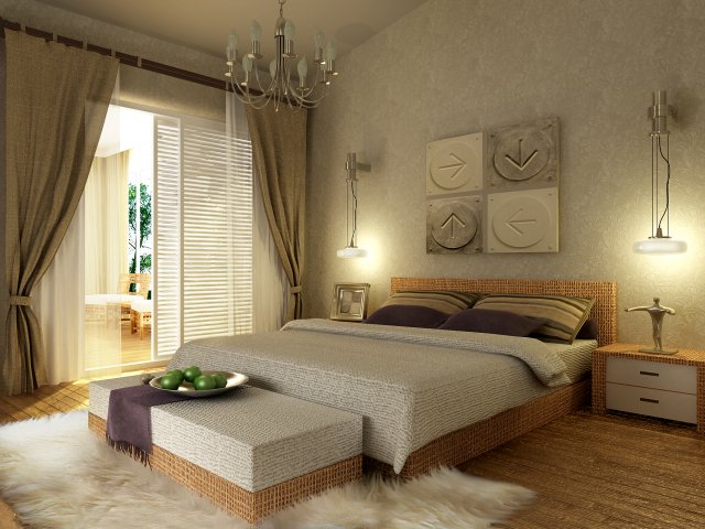 pastoral bedroom 5112 3D Model .c4d .max .obj .3ds .fbx .stl .blend 