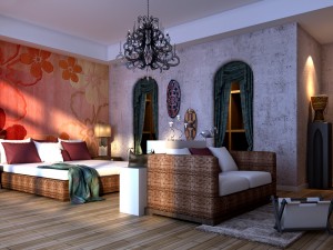 pastoral bedroom 5114 3D 模型