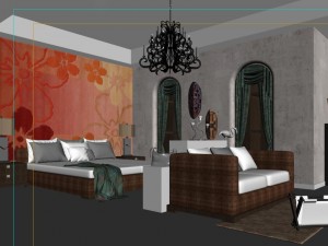pastoral bedroom 5114 3D-Modell