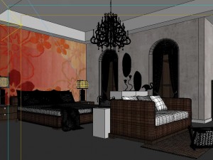 pastoral bedroom 5114 3D-Modell