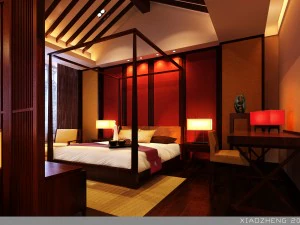 中式复古卧室1801 3D 模型